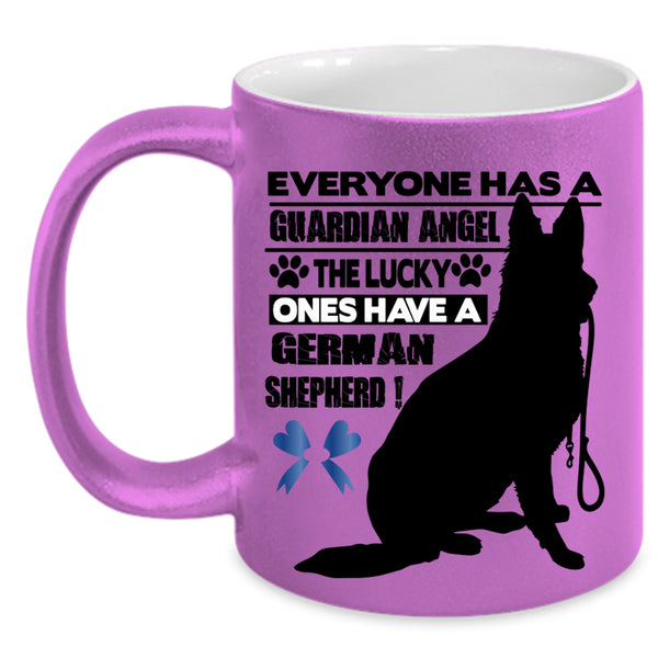 The Lucky Ones Have A German Shepherd Coffee Mug, Guardian Angel Accent Mug