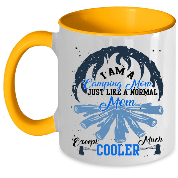 Cool Camping Mom Coffee Mug, I Am A Camping Mom Accent Mug