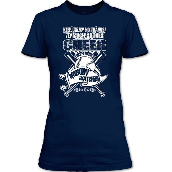 I'd Much Rather Cheer T Shirt, I'm A Baseball Player T Shirt