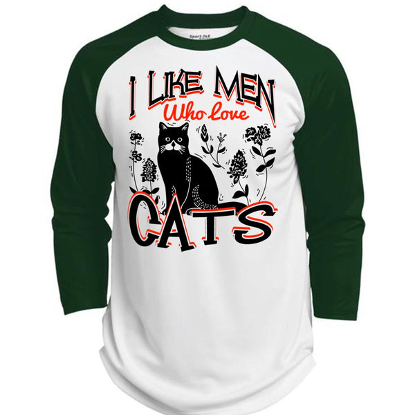 I Like Men Who Love Cats T Shirt, I Love Cats T Shirt, Awesome T-Shirts  (Polyester Game Baseball Jersey)