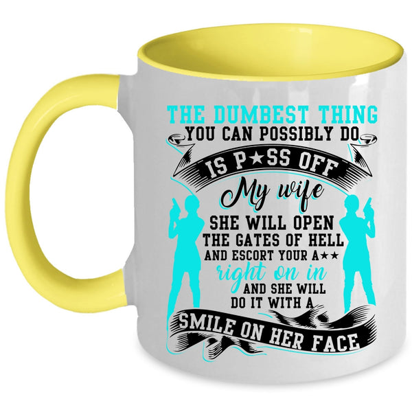 Cool Gift For My Husband Coffee Mug, My Wife Accent Mug