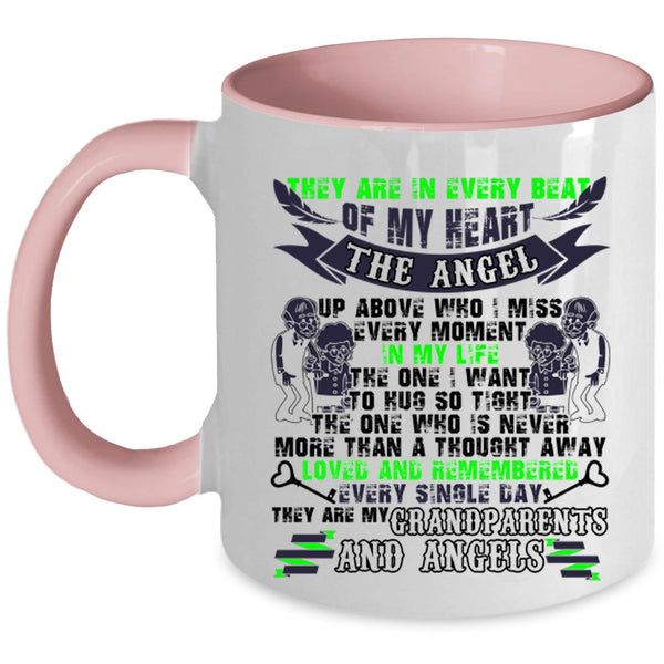 My Family Coffee Mug, They Are My Grandparents And Angels Accent Mug