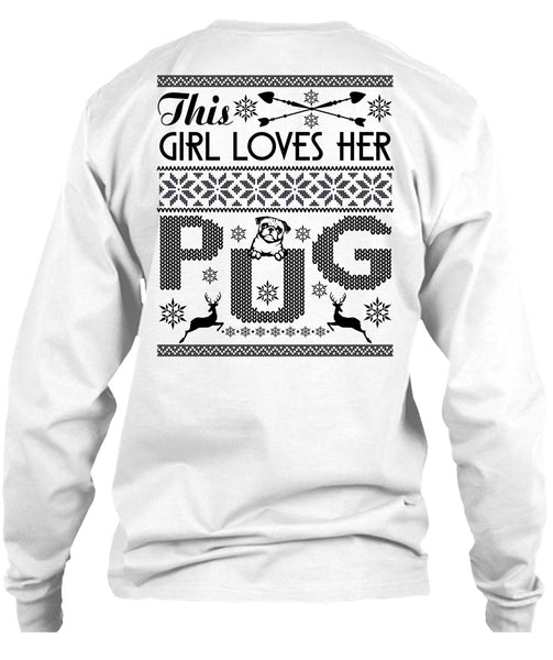 This Girl Loves Her Pug T Shirt, I Love My Dog T Shirt