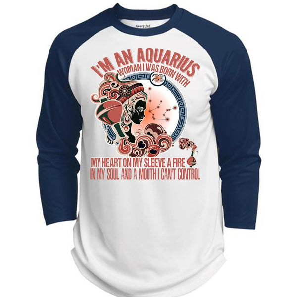 I'm An Aquarius T Shirt, I Can't Control T Shirt, Awesome T-Shirts  (Polyester Game Baseball Jersey)