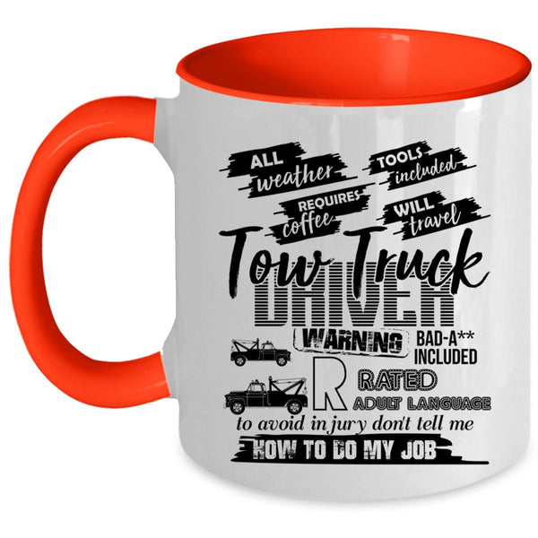 Cool Tow Trucker Driver Coffee Mug, Tow Truck Driver Accent Mug