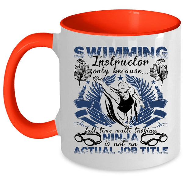 Cute Gift For Instructor Coffee Mug, Swimming Instructor Accent Mug