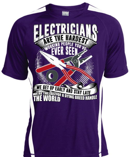 Electricians Are The Hardest Working T Shirt, Dying Breed Handle T Shirt, Cool Shirt