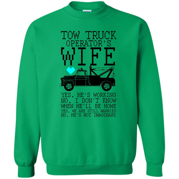 Coolest Trucker T Shirt, Tow Truck Operator's Wife Sweatshirt
