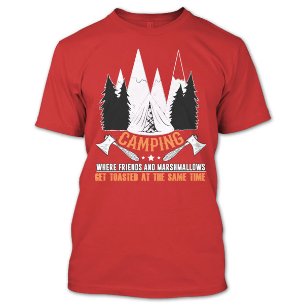 Camping T Shirt, Where Friends And Marshmalows T Shirt