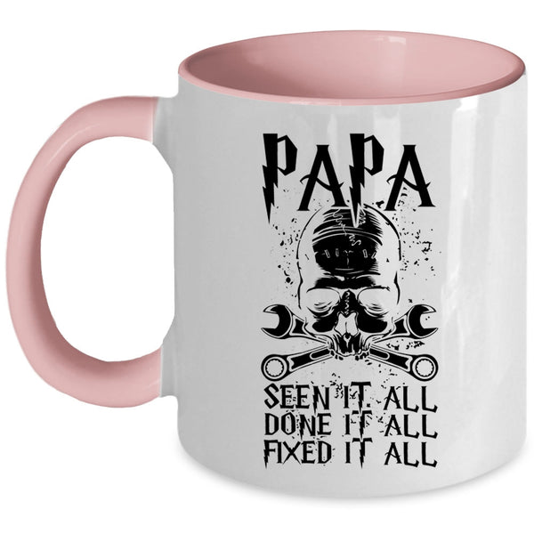 Cool Gift For My Dad Coffee Mug, Papa Seen It All Accent Mug