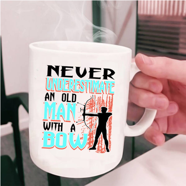 Awesome Grandpas Coffee Mug, An Old Man With A Bow Cup
