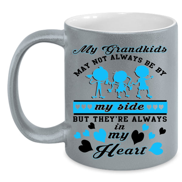 They're Always In My Heart Coffee Mug, My Grandkids Accent Mug