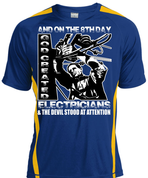 God Created Electricians T Shirt, Being An Electrician T Shirt, Cool Shirt