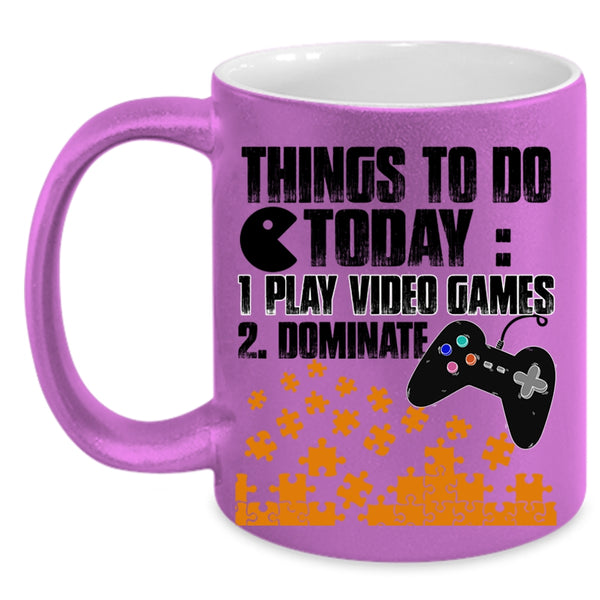 Play Video Games Coffee Mug, Things To Do Today Accent Mug