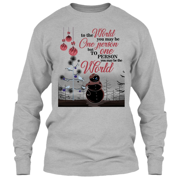 To The World You May Be One Person T Shirt, Coolest Merry Christmas T Shirt