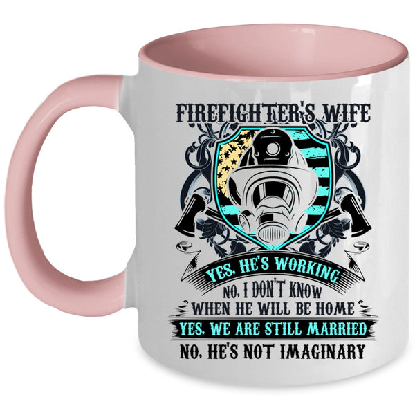 Cute Gift For Wedding Coffee Mug, Firefighter's Wife Accent Mug