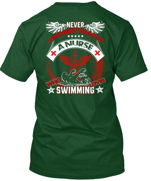 Nurse Who Loves Swimming T Shirt, Being A Swimmer T Shirt
