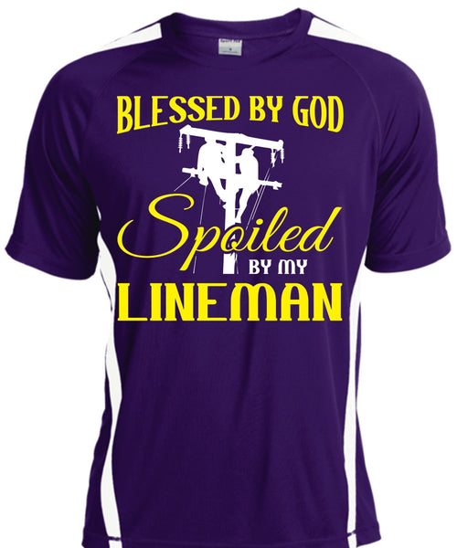 Blessed By God Spoiled By My Lineman T Shirt, Career T Shirt
