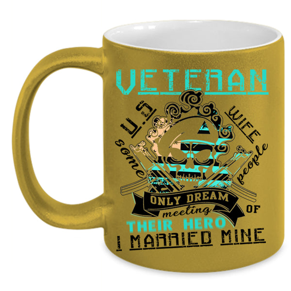 Awesome Veteran's Wife Coffee Mug, U.S Veteran's Wife Accent Mug