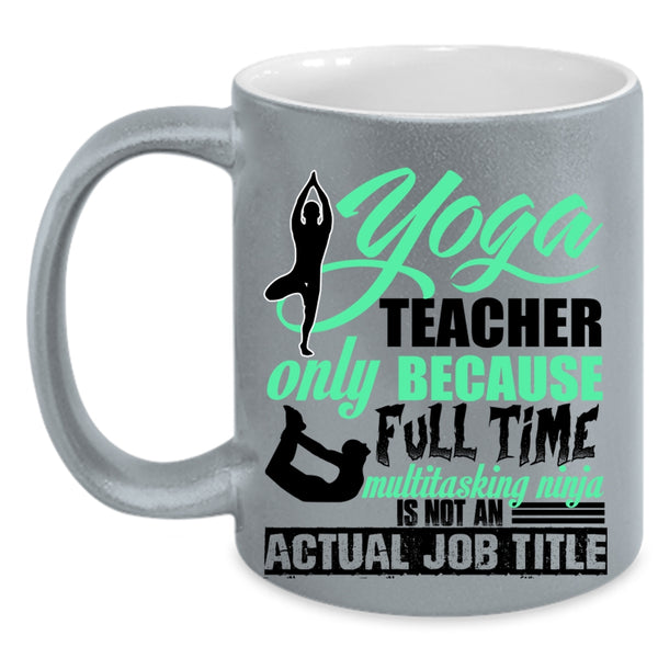 Cute Yoga Teacher Coffee Mug, Yoga Teacher Accent Mug
