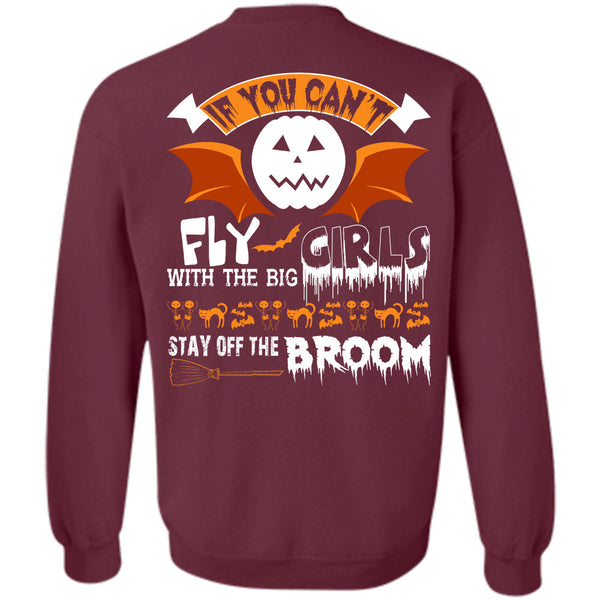 Stay Off The Broom T Shirt, Wait For Halloween Sweatshirt