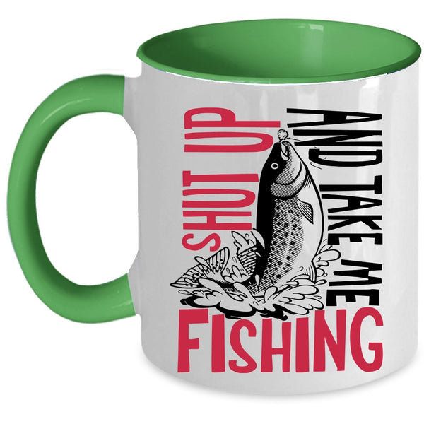 Best Gift For Fisher Coffee Mug, Take Me Fishing Accent Mug