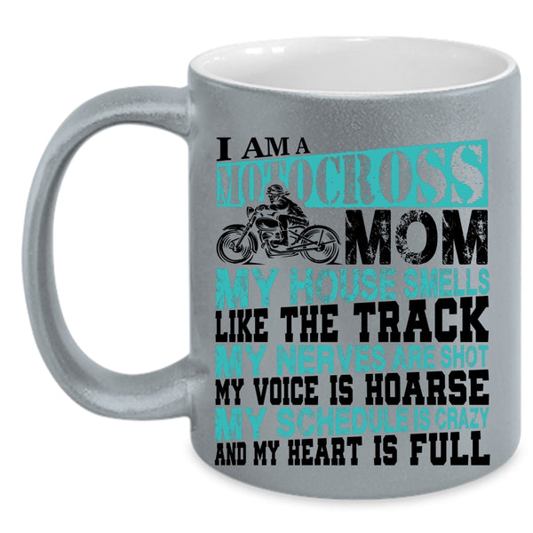 Funny Gift For Mom Coffee Mug, I Am A Motocross Mom Accent Mug