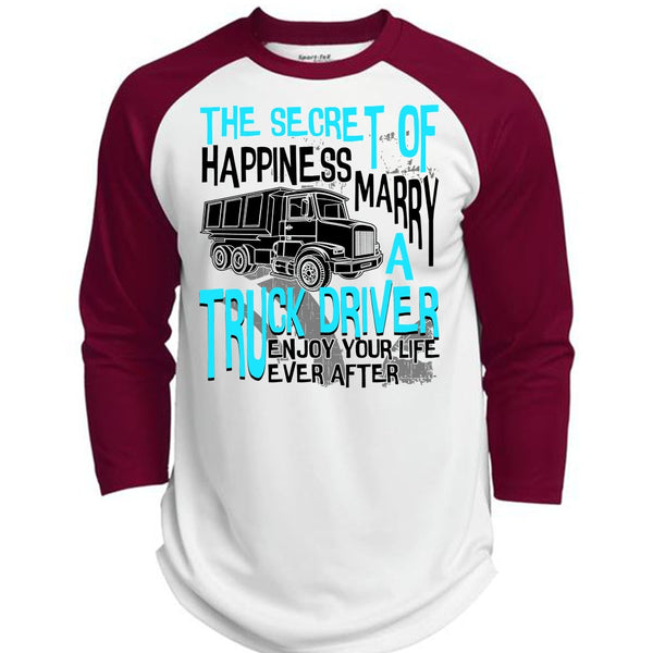 Marry A Truck Driver T Shirt, I Love Trucking T Shirt, Awesome T-Shirts  (Polyester Game Baseball Jersey)
