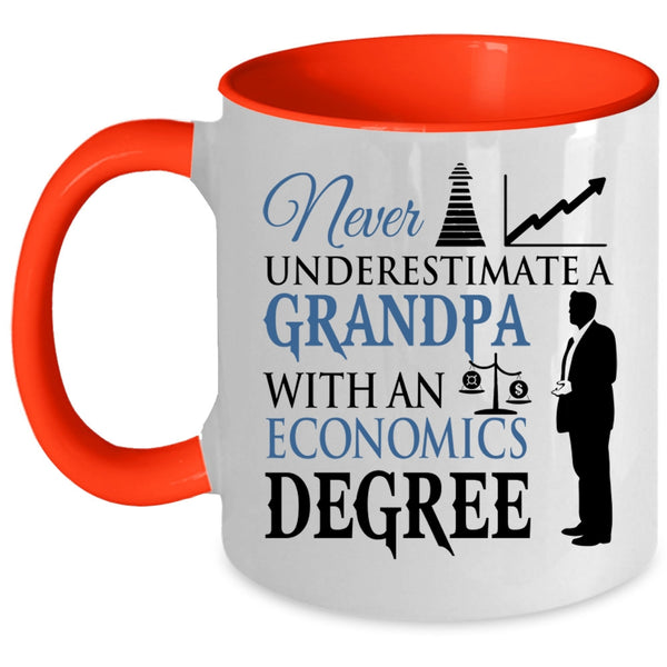 Funny Grandpa Coffee Mug, A Grandpa With An Economics Degree Accent Mug