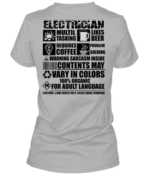 Electrician Multi-tasking T Shirt, I Love Electrician T Shirt