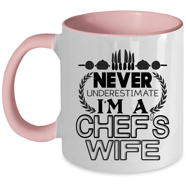 Cool Just Married Coffee Mug, I'm A Chef's Wife Accent Mug