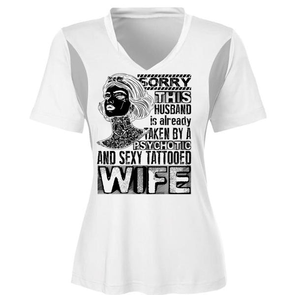 Psychotic And Tattooed Wife T Shirt, I Love Wife T Shirt, Awesome T-Shirts