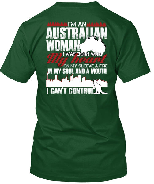 I'm An Australian Woman T Shirt, I Can't Control T Shirt