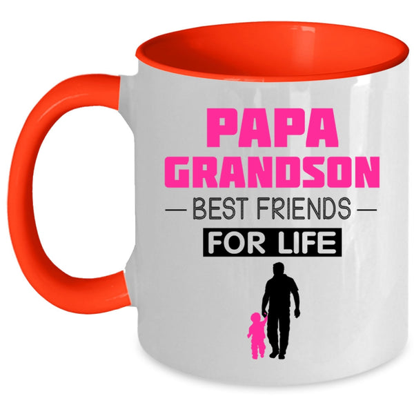 Best Friends For Life Coffee Mug, Papa Grandson Accent Mug