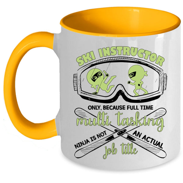 Not An Actual Job Title Coffee Mug, Ski Instructor Accent Mug