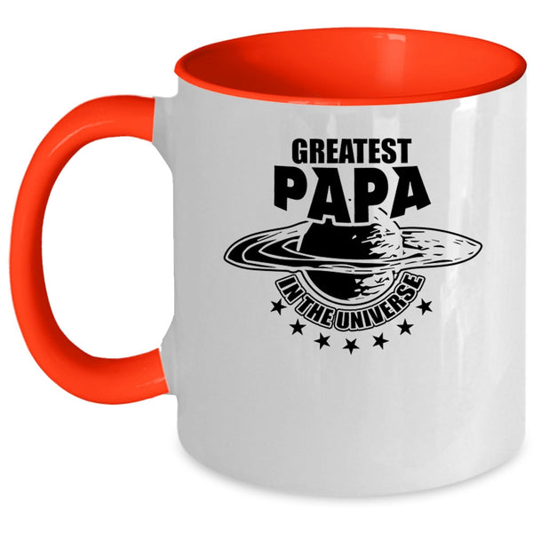 Best Dad Ever Coffee Mug, Greatest Papa In The Universe Accent Mug