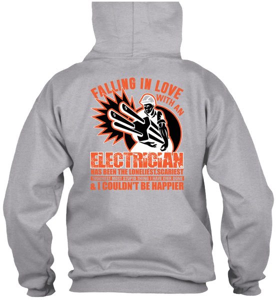 Falling In Love With An Electrician T Shirt, I Love Electrician T Shirt