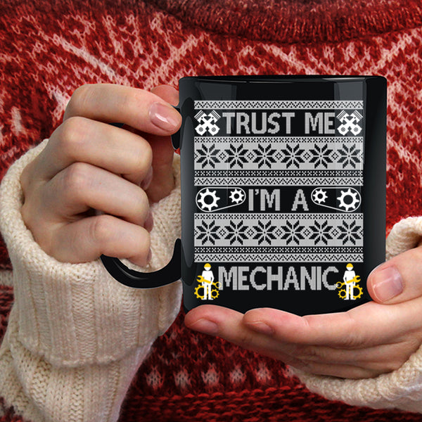 Trust Me I'm A Mechanic Coffee Mug, Merry Christmas Coffee Cup