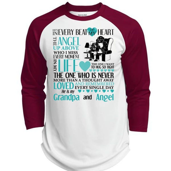 Grandpa And Angel T Shirt, I Love Grandpa T Shirt, Awesome T-Shirts  (Polyester Game Baseball Jersey)