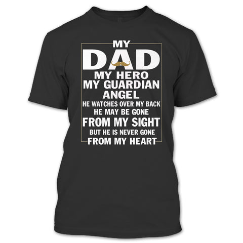 A black t-shirt with the shopify logo