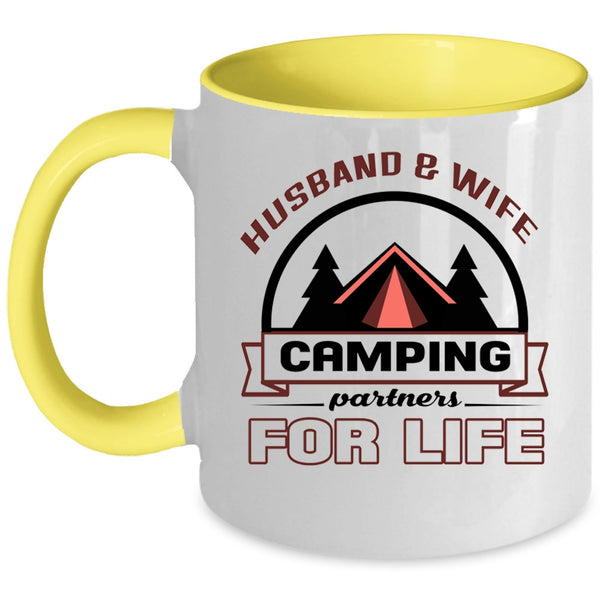 Husband And Wife Camping Partners For Life Mug, Cool Cup