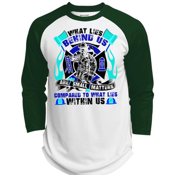What Lies Behind Us Are Small T Shirt, I Love Firefighter T Shirt, Awesome T-Shirts  (Polyester Game Baseball Jersey)