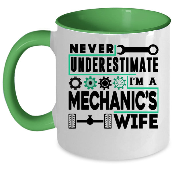 Gift For Mechanic's Wife Coffee Mug, I'm A Mechanic's Wife Accent Mug