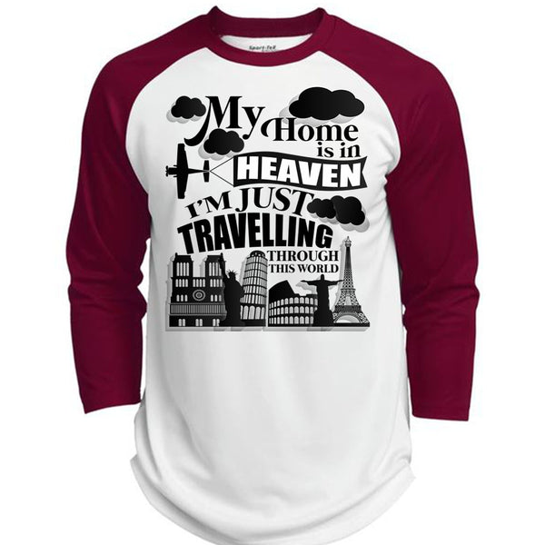 My Home Is In Heaven T Shirt, I Love My Life T Shirt, Awesome T-Shirts  (Polyester Game Baseball Jersey)