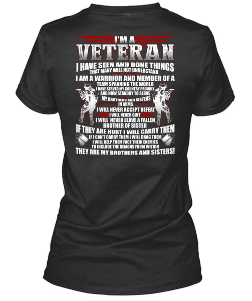 I'm A Veteran T Shirt, My Brothers And Sisters T Shirt