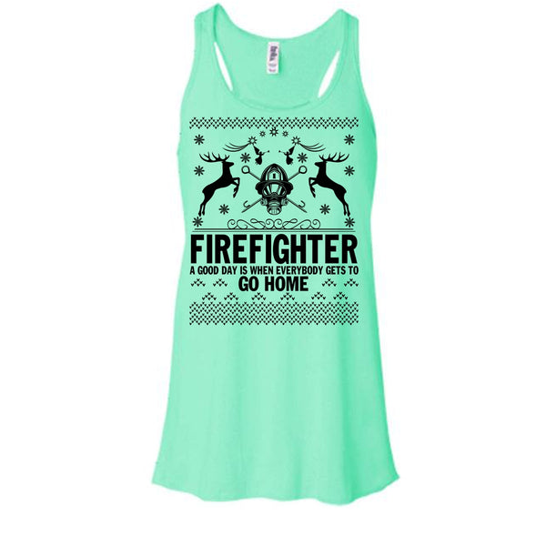 Firefighter Merry Christmas T Shirt, Merry Christmas Gift Tank Top