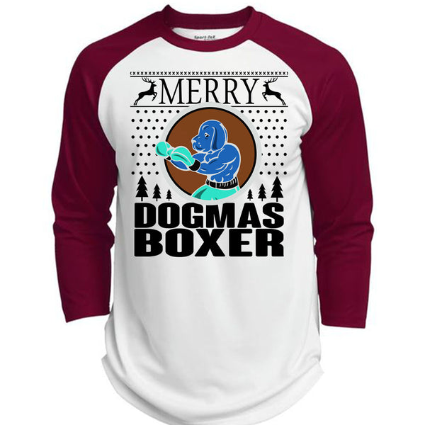 Merry Dogmas Boxer T Shirt, Happy New Year T Shirt, Awesome T-Shirts  (Polyester Game Baseball Jersey)