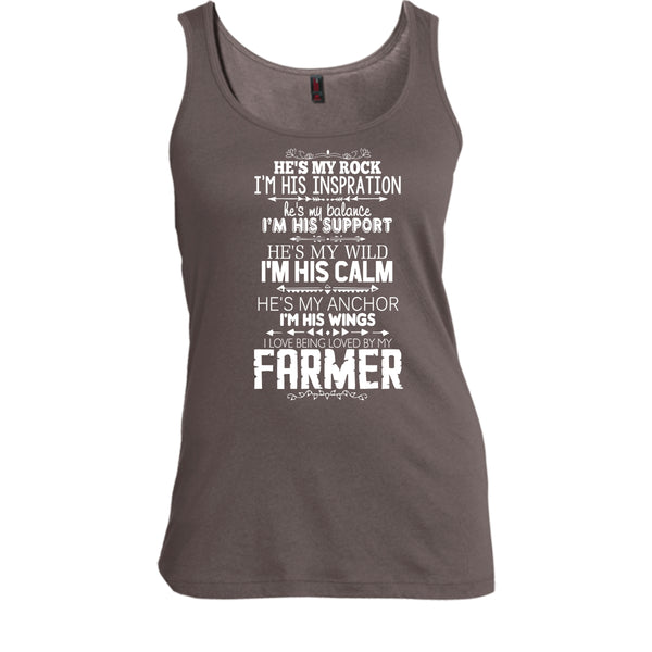 He Is My Rock T Shirt, I Love Being Loved By My Farmer T Shirt, Cool T Shirt