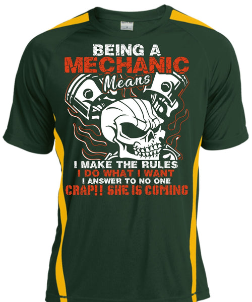 Being A Mechanic Means T Shirt, She Is Coming T Shirt, Cool Shirt
