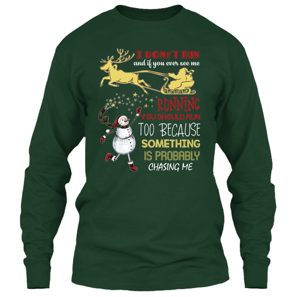 You Should Run To T Shirt, Coolest Merry Christmas Gift T Shirt